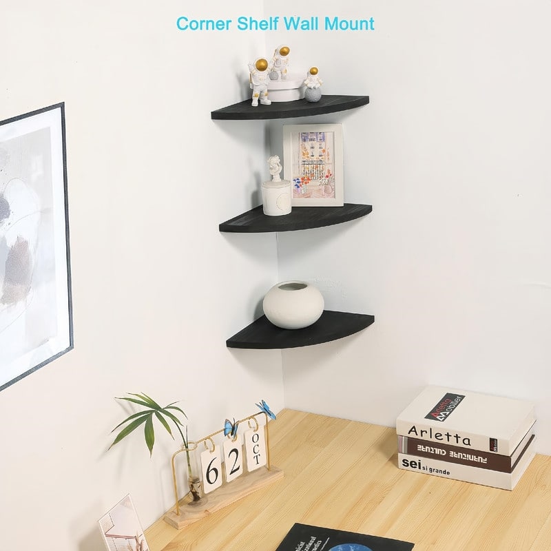 Corner Wall Shelves - 10"D x 10"W x 0.7"H