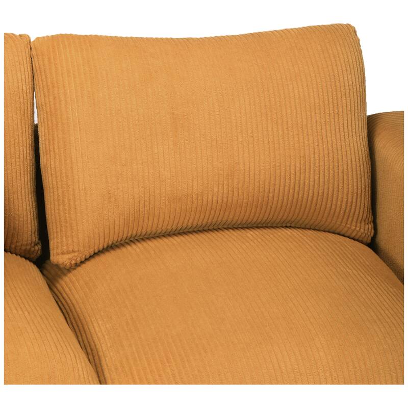 Hamilton Corduroy Upholstered Modular Loveseat with USB Port