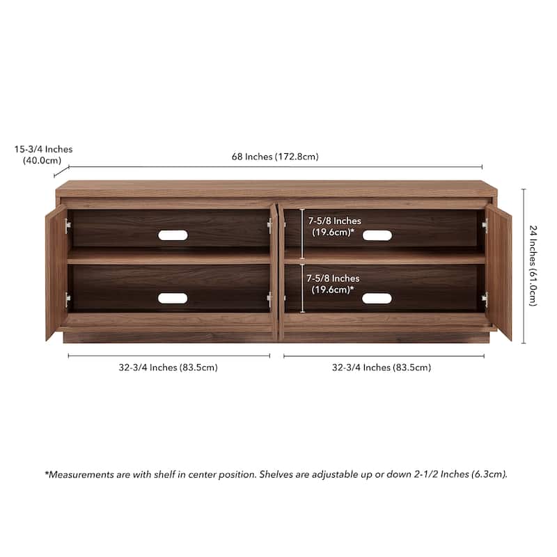 Presque Rectangular TV Stand for TV's up to 75"