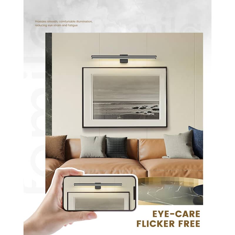 180 Degree Rotating LED Black Bathroom Vanity Light