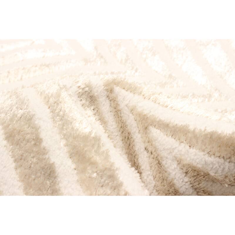 ECARPETGALLERY Machine Woven Roman Ivory Area Rug