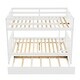 preview thumbnail 5 of 4, Full Over Full Pine Wood Bunk Bed Frame w/Trundle Bed, Ladder, Safety Rails, Convertible to 2 Platform Bed for Kids, Teens,White