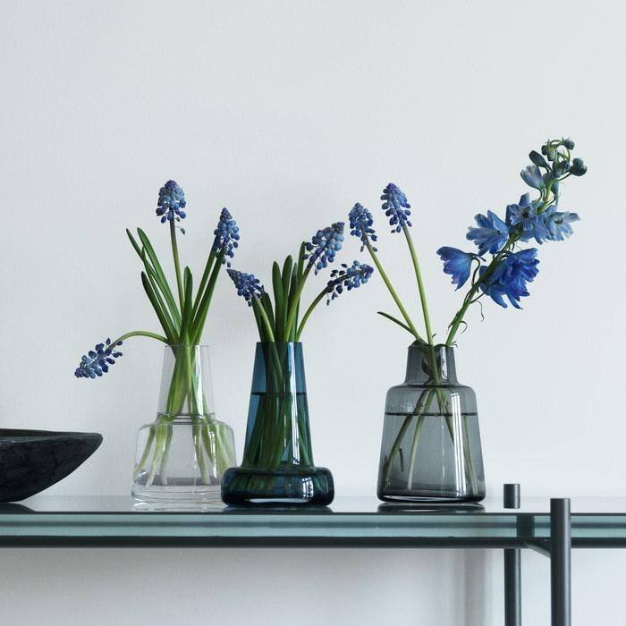 Holmegaard Flora Vase, Small, Smoke - 4.7"