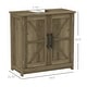 preview thumbnail 3 of 32, HOMCOM Pedestal Sink Storage Cabinet, Farmhouse Freestanding Bathroom Sink Cabinet with 2 Barn Doors and Adjustable Shelf, White