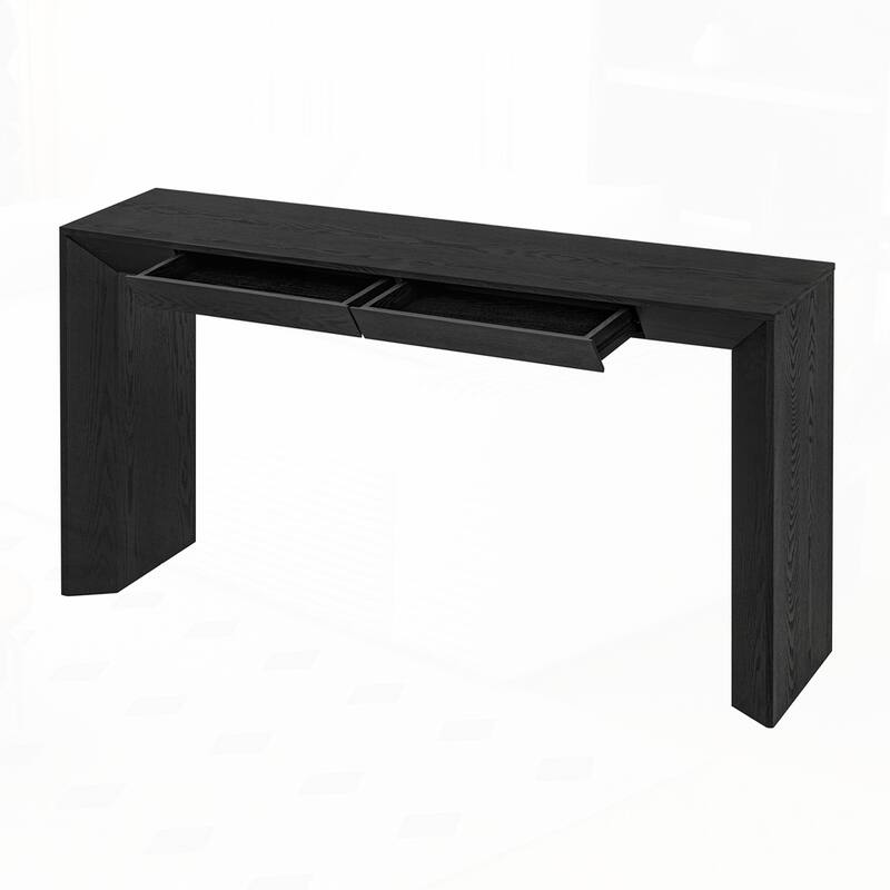 Farmhouse Console Table with 2 Concealed Drawers