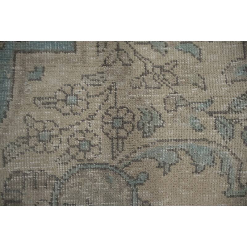 Hand Knotted Oriental 100% Wool Carpet Traditional Medallion Beige & Ivories Tabriz Area Rug - 12' 8'' X 9' 11''