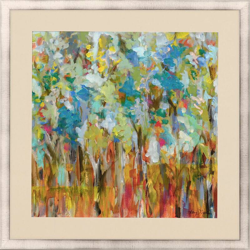 Meditations in Nature Framed Art Giclee Under Glass - Blue - 39 X 39 X 2