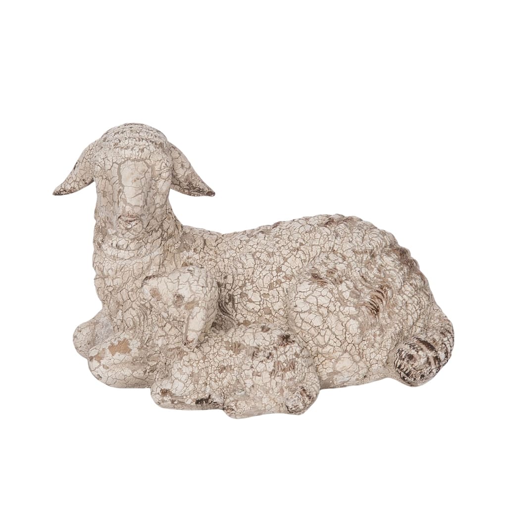 Transpac Resin Lamb Parent Child Home Decorations Easter