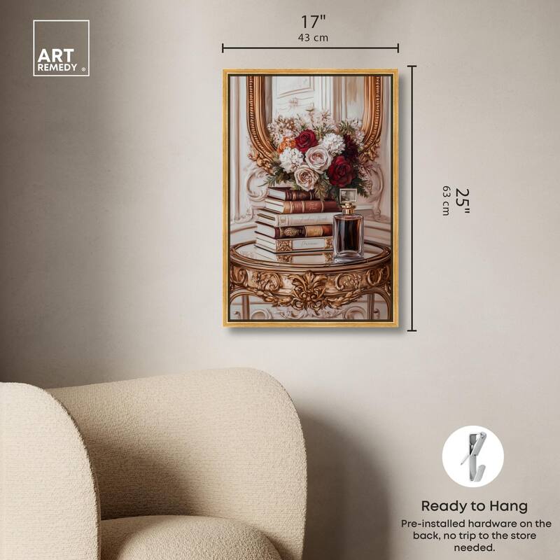 Lovely Mirror Glam Books Canvas by Art Remedy