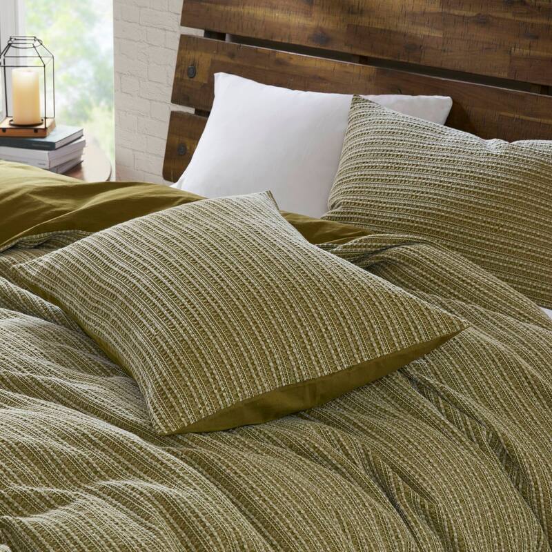 GDF Studio - Rowena Waffle Washed Cotton 3-Piece Comforter Set with Soft Textured Design