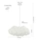 preview thumbnail 12 of 11, JONATHAN Y Homer 23" 2-Light Modern Contemporary Silk LED Cloud Pendant, White