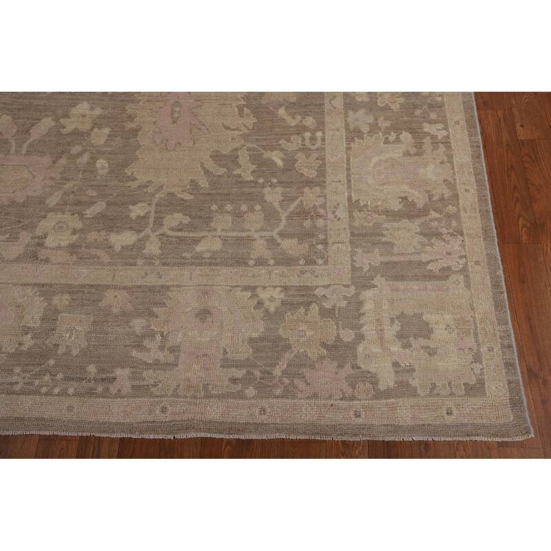 Vegetable Dye Oushak Area Rug Turkish Hand-Knotted Wool Carpet - 8'1"x 10'0"