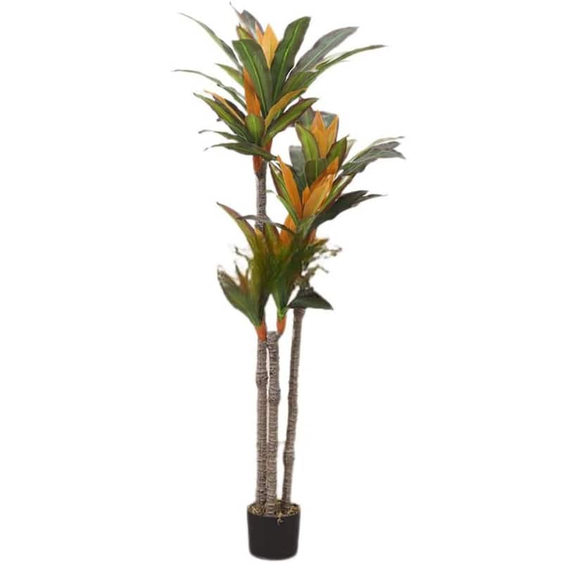 Artificial Realistic Fake Dracaena Tree for Home Office Patio Decor - 4.75 Ft