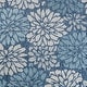 preview thumbnail 82 of 119, JONATHAN Y Marvao Modern Floral Textured Weave Indoor/Outdoor Area Rug 5' Square - Navy/Aqua