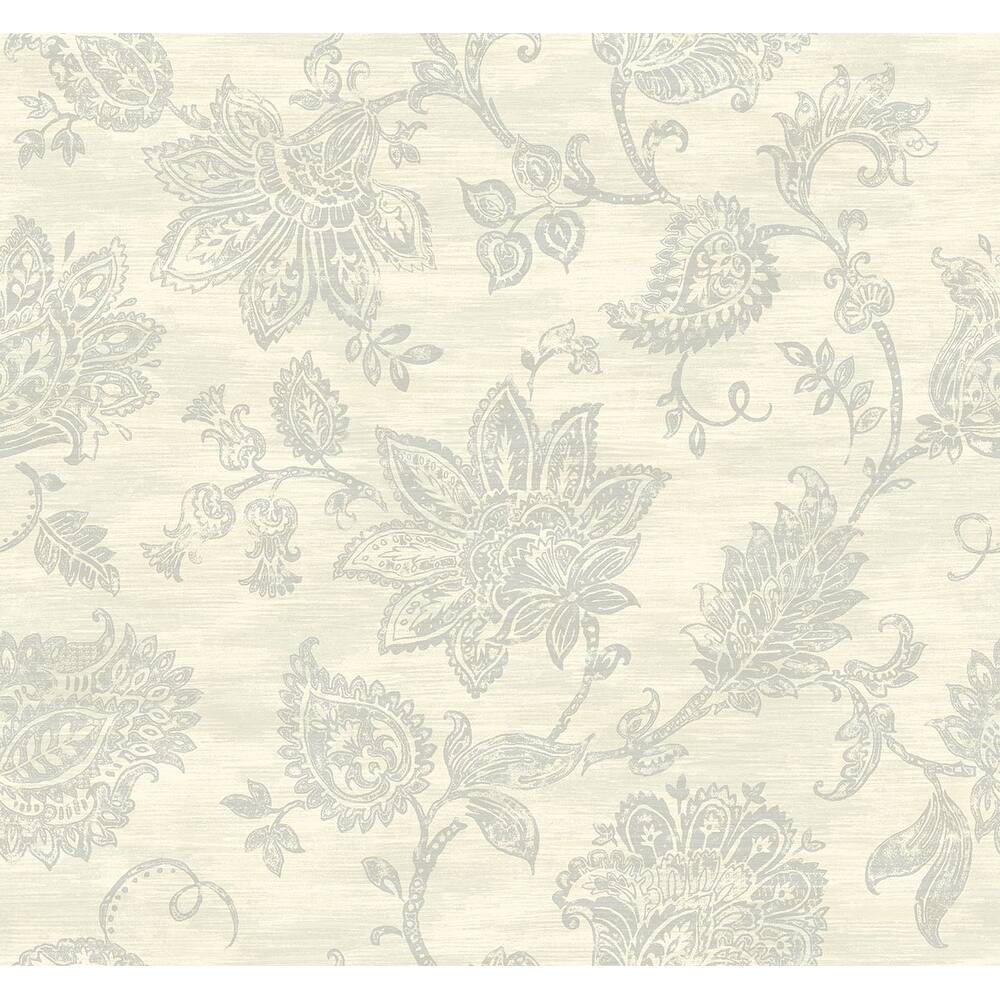 Seabrook Designs Branko Stamped Jacobean Unpasted Wallpaper
