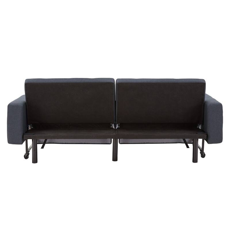 Palatka Full 80" Wide Tufted Fabric Convertible Futon by iNSPIRE Q Classic