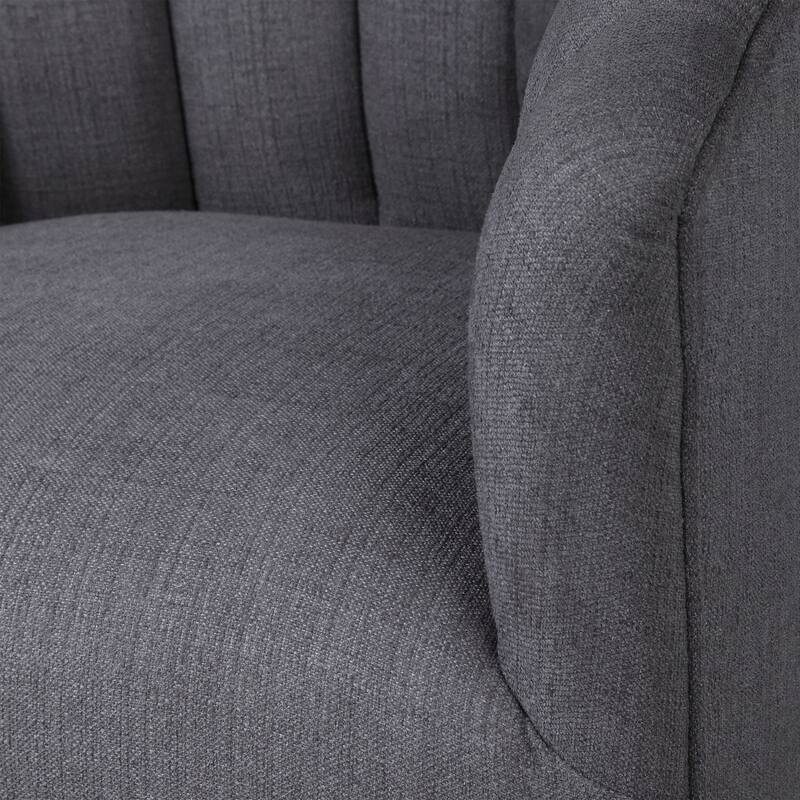 Uttermost Cuthbert 31" Wide Fabric Upholstered Channeled Chair with
