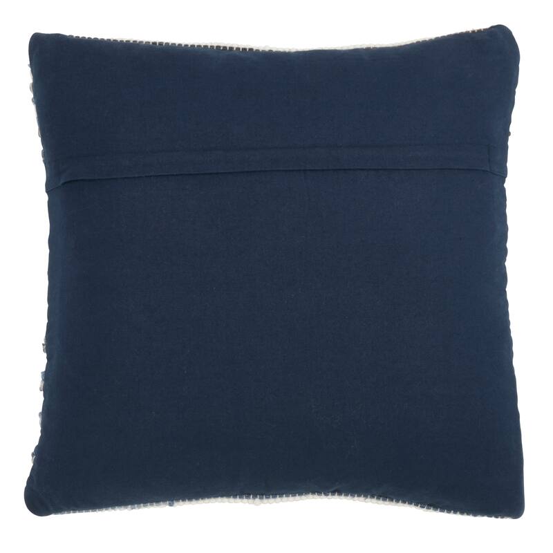 Striped Denim Chindi Throw Pillow