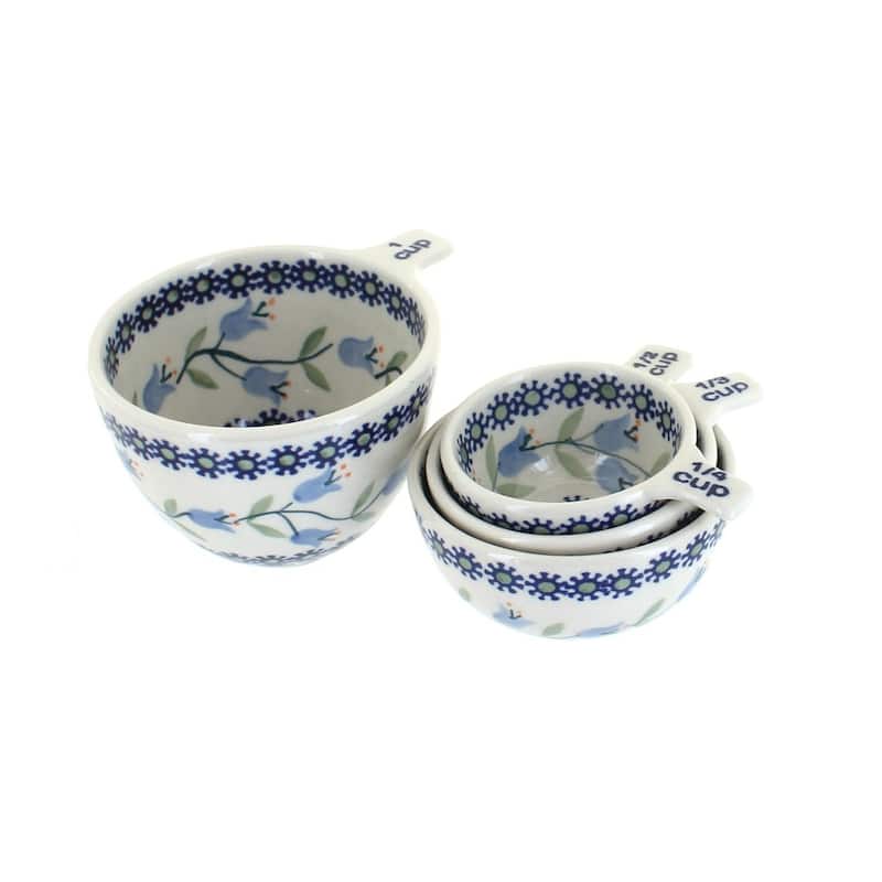 Blue Rose Polish Pottery M1720 Manufaktura Measuring Cup Set