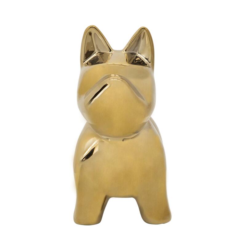 Sagebrook Home Frenchie Ceramic Dog Statue Sculpture
