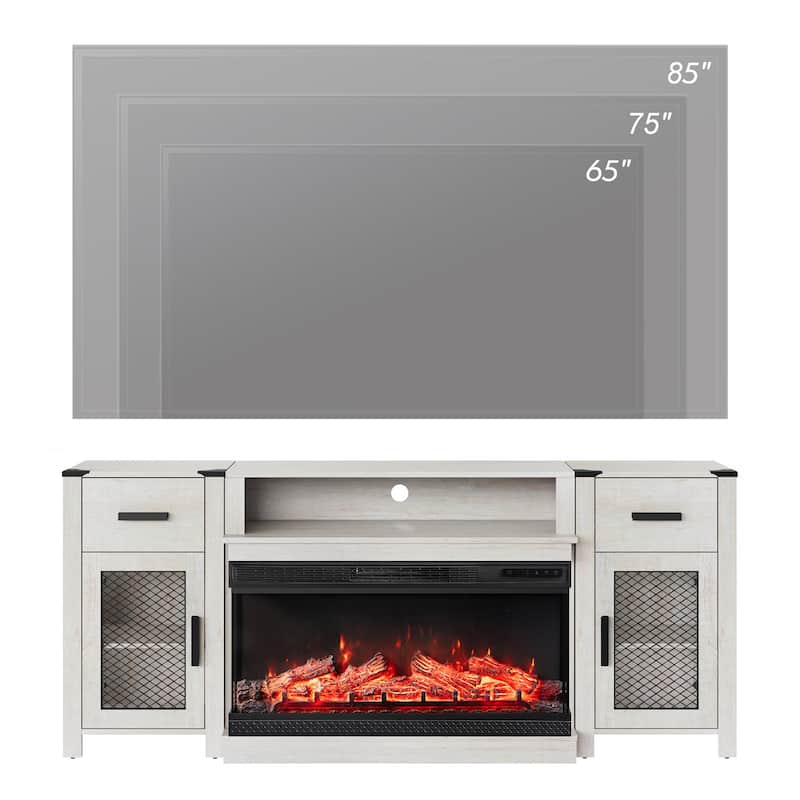 Fireplace TV Shelf Cabinet for Living Room