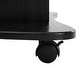 preview thumbnail 9 of 8, HOMCOM Height Adjustable Laptop Cart Rolling Mobile Podium Desk Stand with Swivel Top & Storage - Black