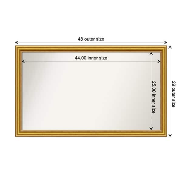 dimension image slide 87 of 93, Wall Mirror Choose Your Custom Size - Extra Large, Townhouse Gold Wood