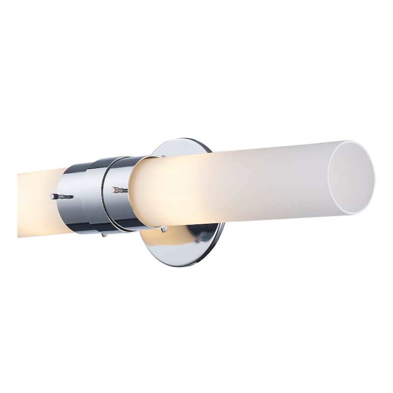 Trans Globe Lighting 2 Light 20" Bath Bar with Frosted Cylinder Shade