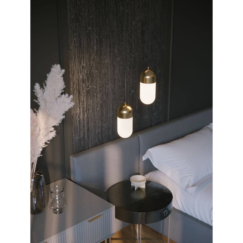 AFX Irvine 5'' LED Pendant - Light Antique Brass