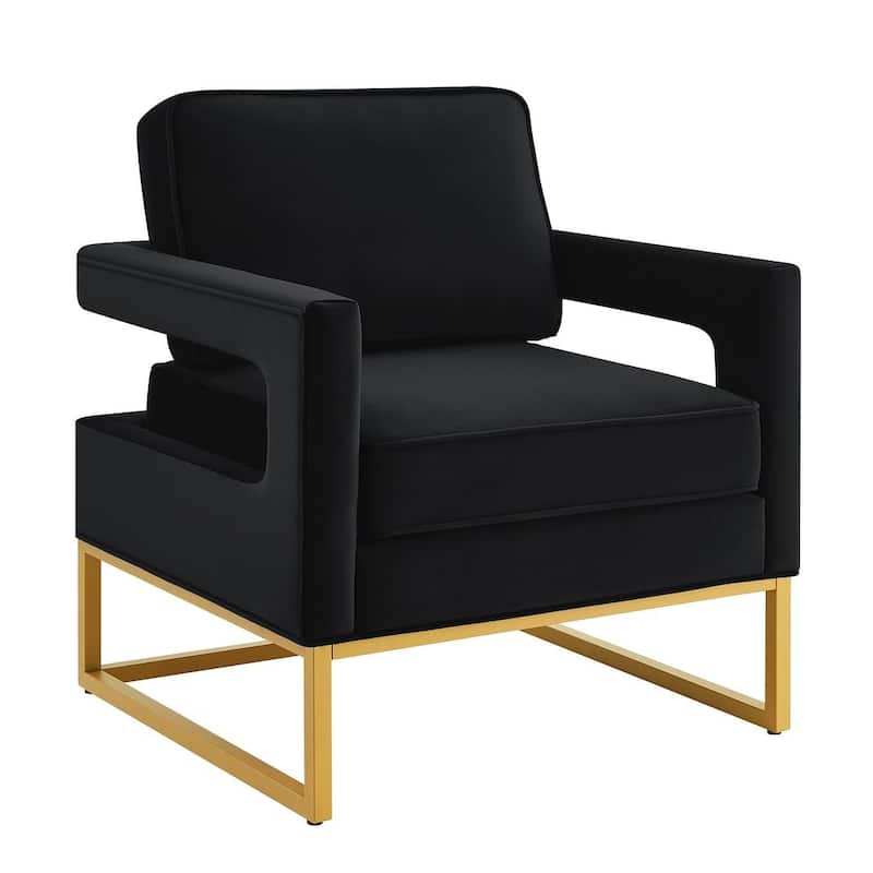 Accent Arm Chair with Gold Base