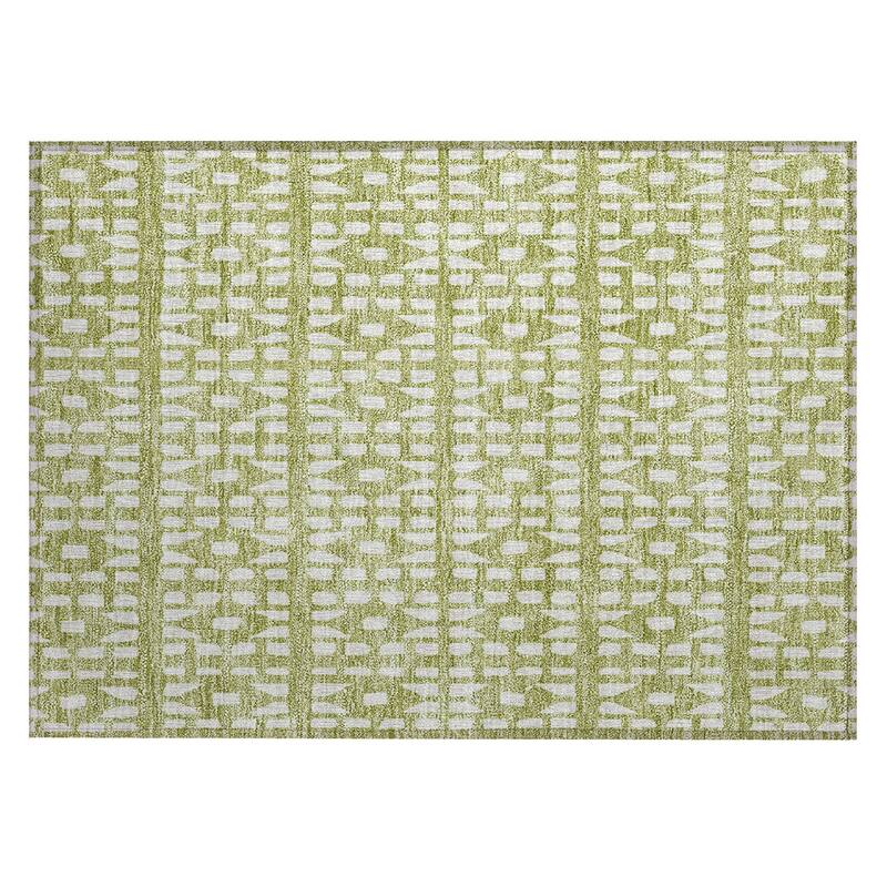 Machine Washable Indoor/ Outdoor Contemporary Imprints Chantille Rug