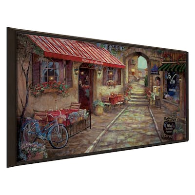 "Bar du Marche" by Ruane Manning Print on Floating Canvas
