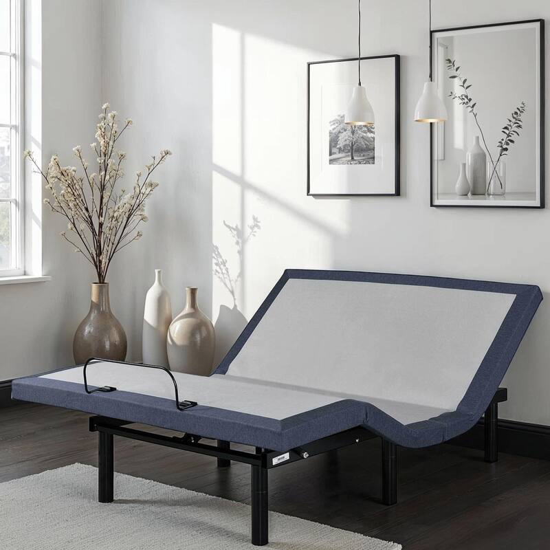 Queen Size Steel Adjustable Platform Bed Base with 3-Level Massage and Zero Gravity Position