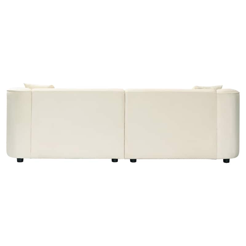 Christopher Knight Home - Allegra Sculptural Upholstered 87" Curved Sofa