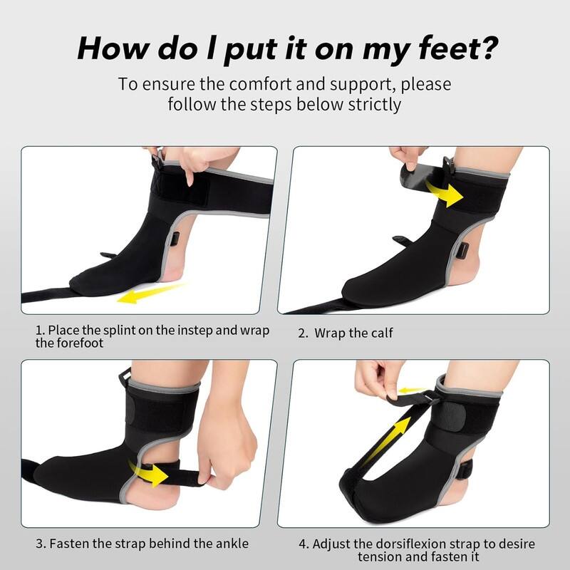 Plantar Fasciitis Night Splint Sock with Massage Ball for Tension Relief