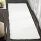 SAFAVIEH Laguna Shag Verdiana Solid Color 2-inch Thick Shag Rug - 2'3" x 6' Runner - White