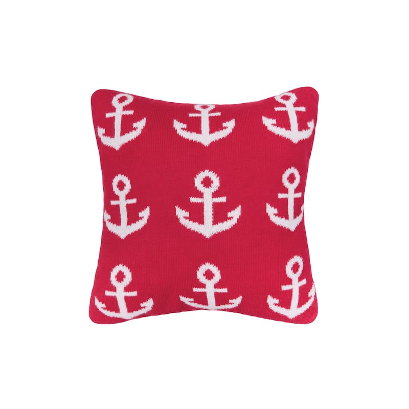 10" x 10" Anchor Knitted Throw Pillow