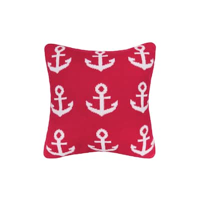 10" x 10" Anchor Knitted Throw Pillow