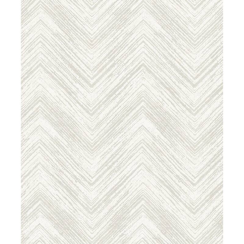 Seabrook Designs Elisiana Chevron Non-Woven Unpasted Wallpaper - 20.9 in W x 33 ft. L - Frost