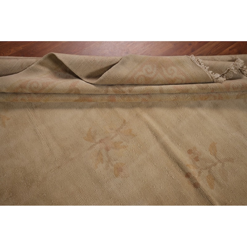 Palace Size Oushak Turkish Antique Area Rug Handmade Wool Carpet - 11'10"x 21'7"