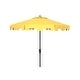 preview thumbnail 5 of 8, SAFAVIEH Outdoor Living Zimmerman 11Ft Round Market Umbrella Yellow