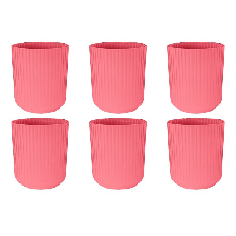 Abode Homewares Mesa PP Drinking Glass - Set of 6 - Pink - 15 oz