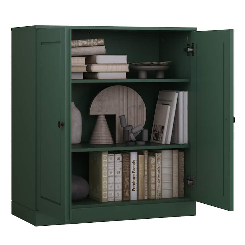 Palace Imports 100% Solid Wood 3-Shelf Bookcase, Adjustable Shelves, 32" Wide, 35.75" Tall