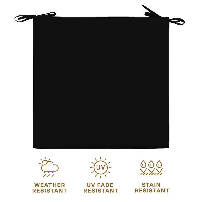 Outdoor Premium Dining Seat Cushion (2-Pack) - 20" wide x 20" deep x 4" thick