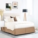 preview thumbnail 6 of 44, Nestl Pleated 14 inch Tailored Drop Bed Skirt - Soft Double Brushed Premium Microfiber Ruffle Bed Skirt California King - Mocha Light Brown
