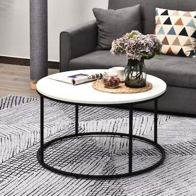 Metal Frame Coffee Table