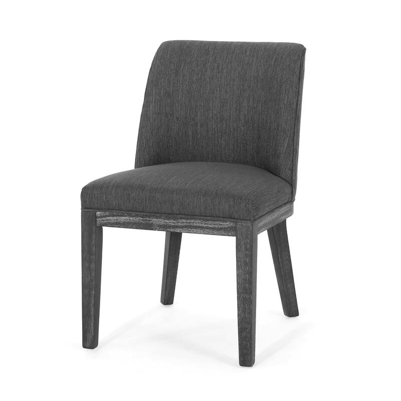 Modern Set of 2 Dining Chairs with Fabric Cushioned Seat Backrest, Solid Wood Frame for Dining Room Living Room and Bedroom
