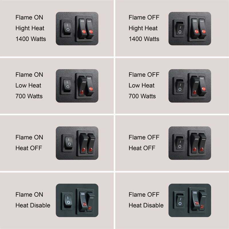 17 Inch Freestanding Electric Fireplace Stove with 3D Flame Effect in Classic Blue