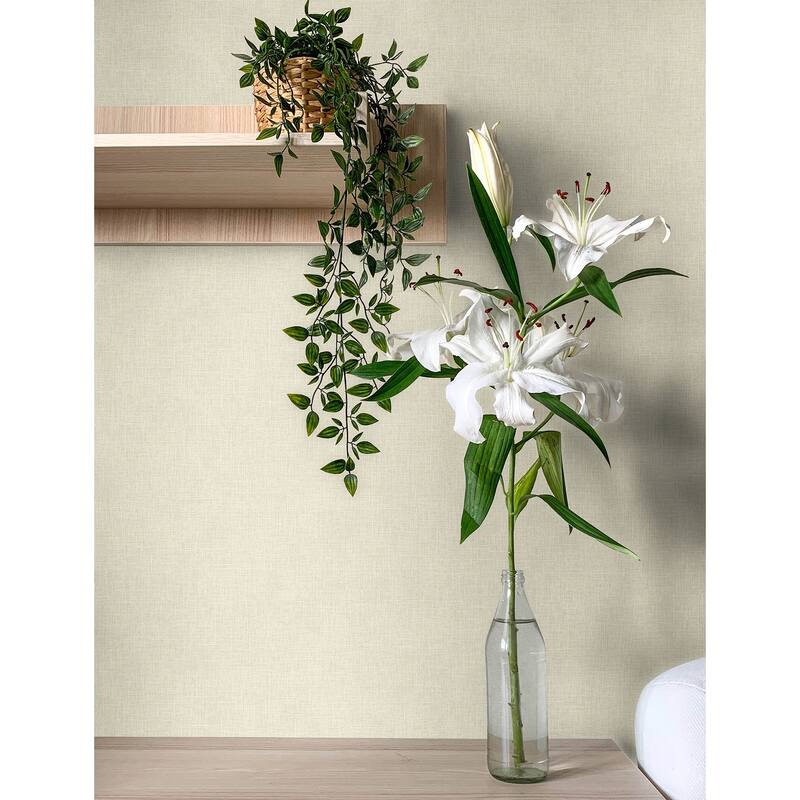 Advantage Buxton Cream Faux Weave Wallpaper