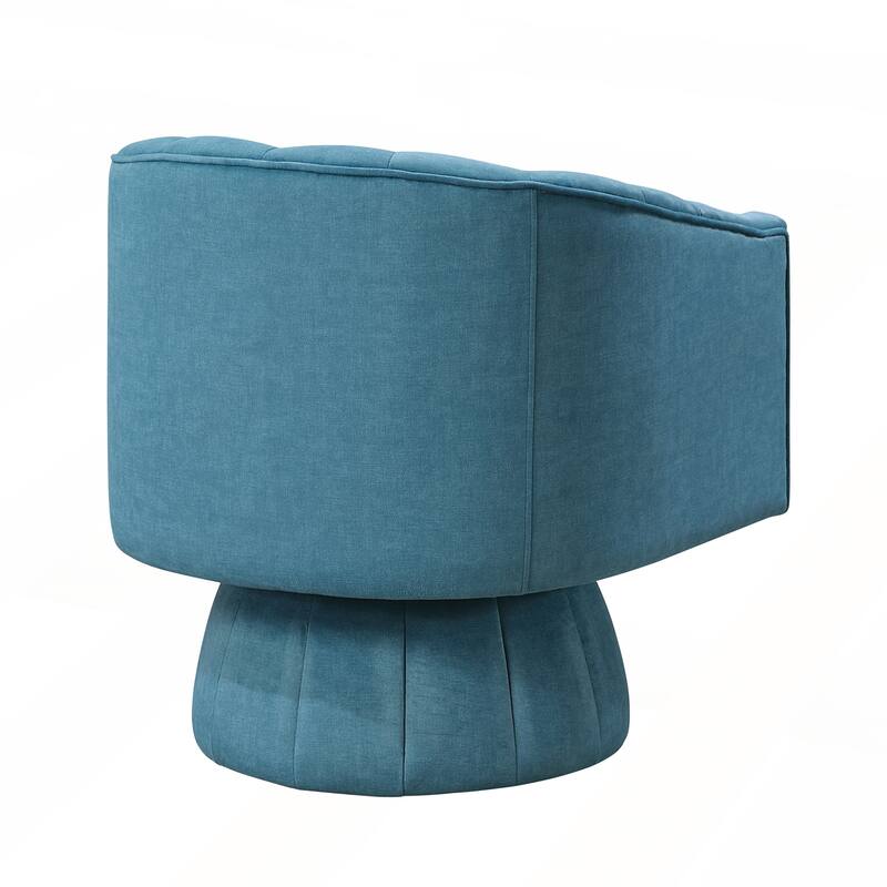 1pc Comfortable Barrel Back Swivel Chair